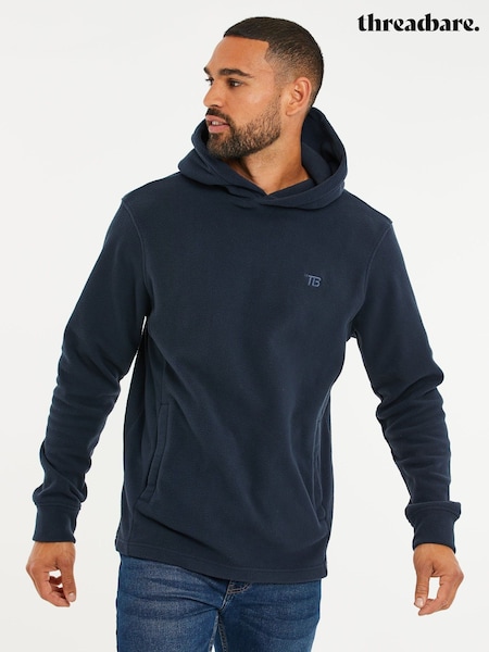 Blue - Regular Threadbare Microfleece Overhead Hoodie