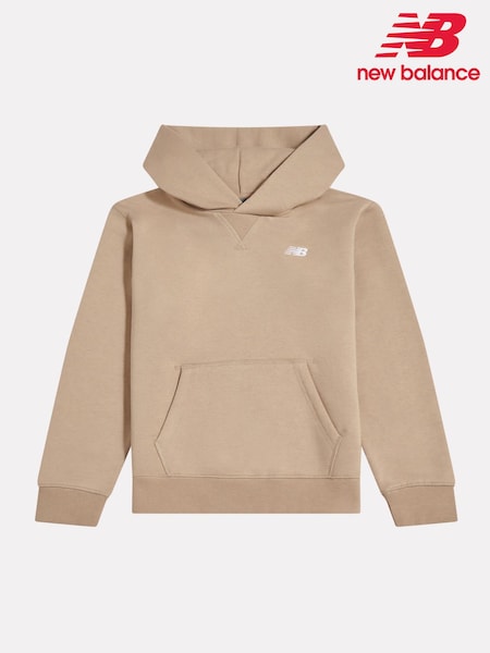 Natur - New Balance Small Logo Fleece Hoodie