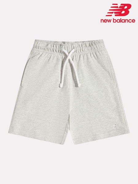 Grau - New Balance Logo French Terry Shorts