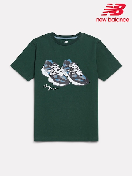 Green - New Balance 9060 Graphic Collage T-shirt