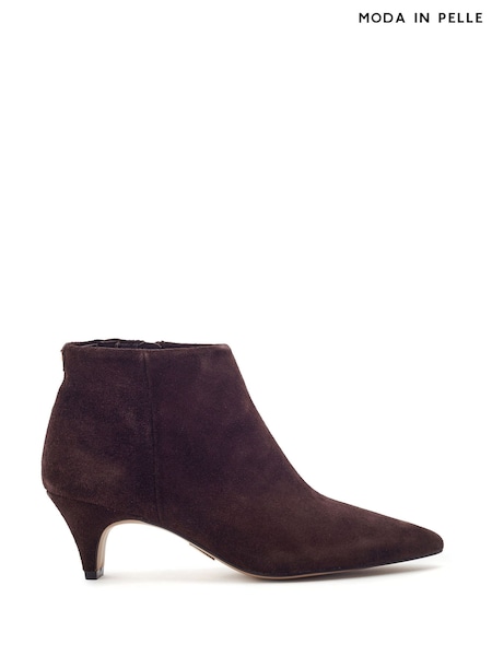Коричневый - Moda In Pelle Prismara Pointed Toe Low Ankle Boots