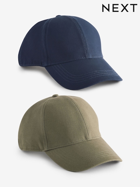 Navy Blue/Khaki Green Caps 2 Pack (272403) | kr219