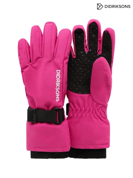 Pink - Didriksons Biggles Waterproof Gloves