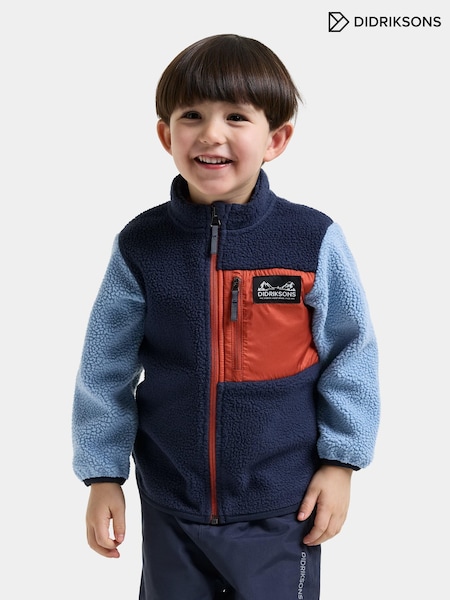 Blue - Didriksons Anten Kids Full-zip Fleece