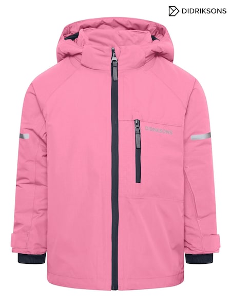 Pink - Didriksons Falken Kids Waterproof Jacket