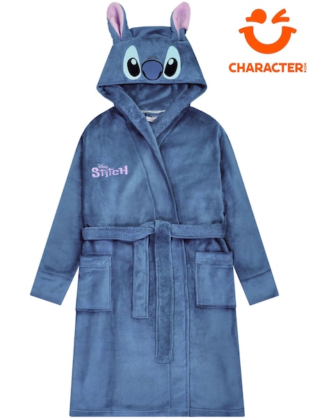 Azul - Character Disney Lilo & Stitch Super Soft Dressing Gown With 3d Ears