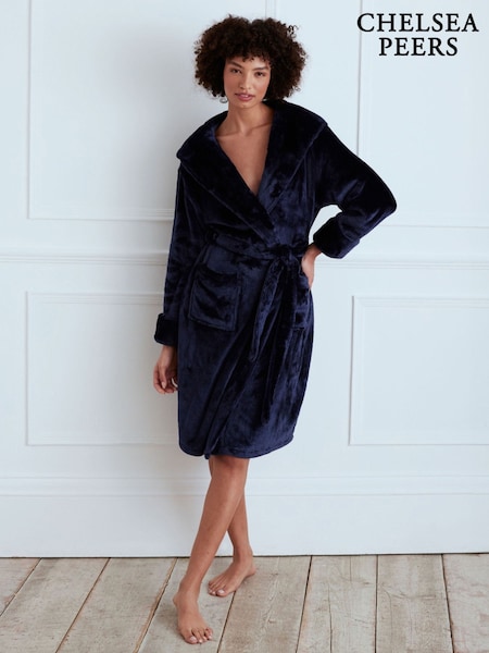 Blue - Chelsea Peers Fleece Dressing Gown