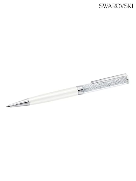White - Swarovski Crystalline Ballpoint Pen Lacquered, Chrome Plated