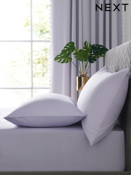 Lilac Purple Easy Care Polycotton Fitted Sheet (274690) | 29 QAR - 74 QAR