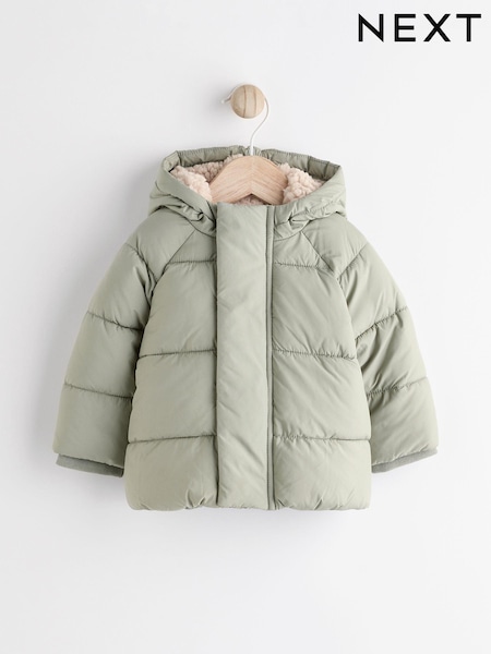 Sage Green Baby Puffer Coat (0mths-2yrs) (274816) | AED71 - AED78