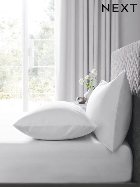 White Easy Care Polycotton Fitted Sheet (275143) | 29 QAR - 74 QAR
