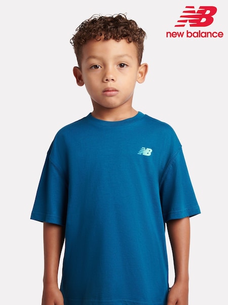 Blue - New Balance We're In It For The Long Run Graphic T-shirt