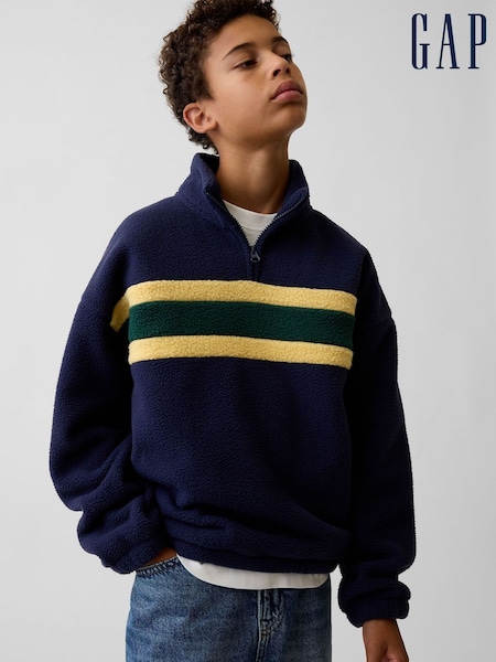 Jūras spēki - Gap Sherpa Relaxed Quarter-zip Sweatshirt (4-13yrs)