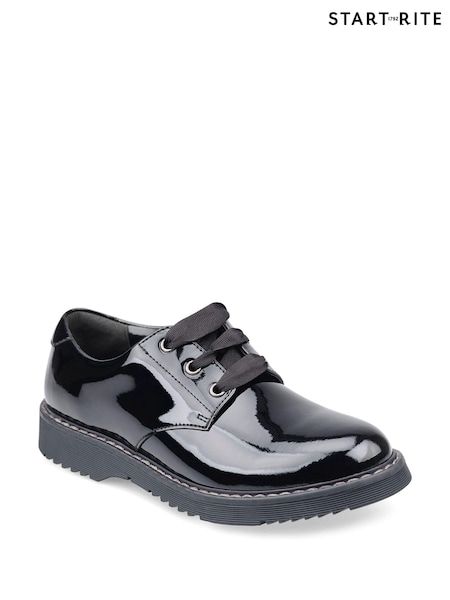 Start-Rite Impact Lace Up Black Leather School Shoes (275433) | €28