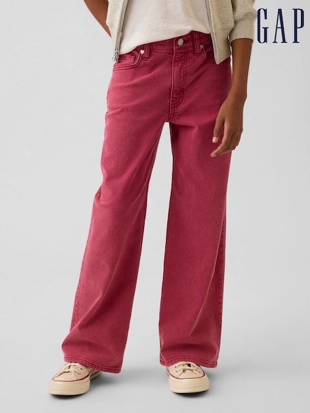 Pink - Gap Low Rise Stride Wide-leg Jeans (5-13yrs)