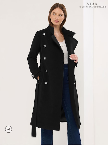 Black - Star By Julien Macdonald Military Coat