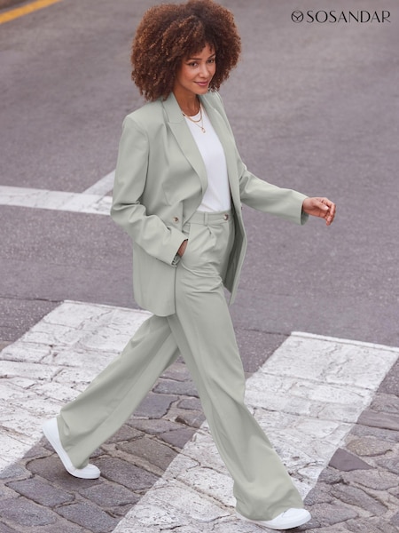 Sosandar Sage Green Wide Leg Trousers (276169) | 3 304 грн