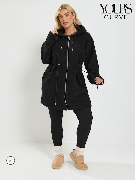 Black - Yours Curve Borg Tunic Fleece