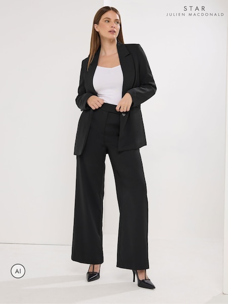 Schwarz - Star By Julien Macdonald Wide Leg Tailored Trousers