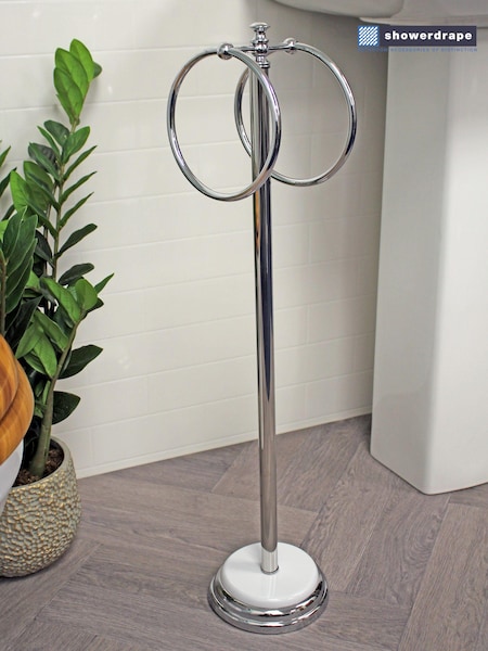 Showerdrape White Opera Freestanding Double Towel Ring (276373) | €63
