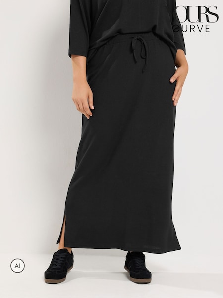 Black - Yours Curve Tube Skirt
