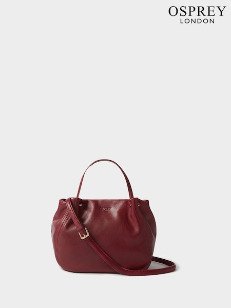 Red - Osprey London The Small Puff Ball Leather Shoulder Bag