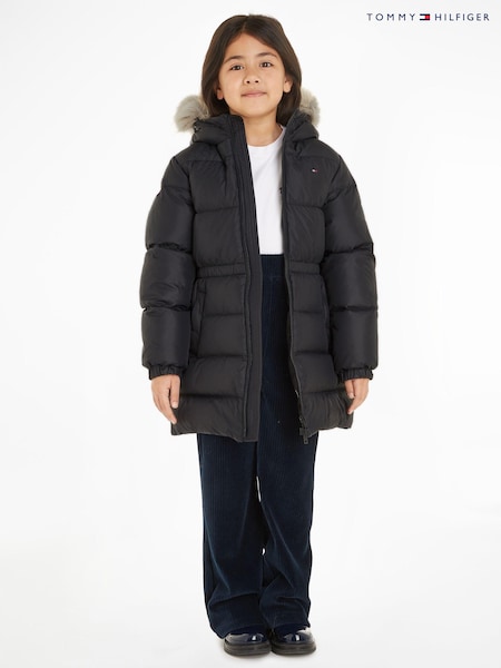 Tommy Hilfiger Black Kids Long Down Jacket (277586) | €106 - €119