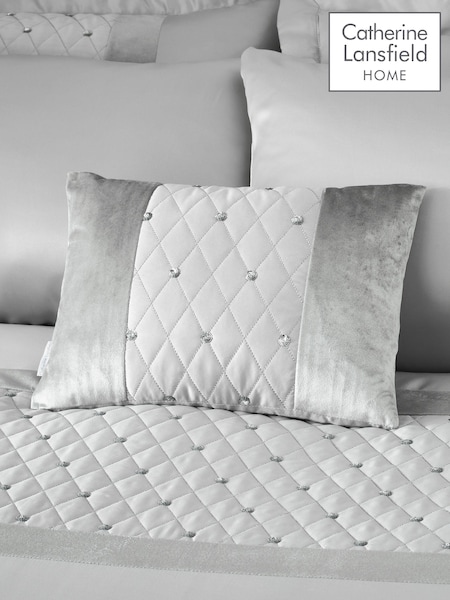 Catherine Lansfield Silver Sequin Cluster Cushion (277679) | €20