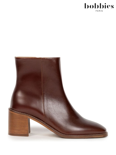 Brown - Bobbies Mid-heeled Ankle Boots
