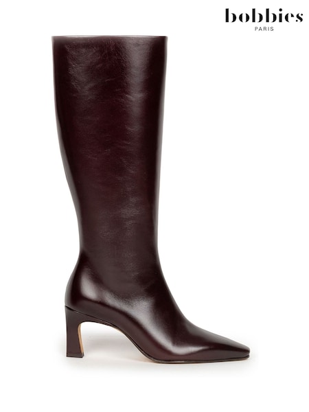 Red - Bobbies High-heeled Knee High Boots
