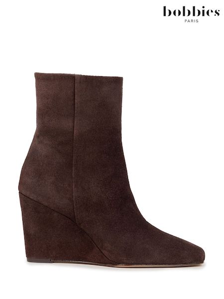 Brown - Bobbies Wedge Ankle Boots