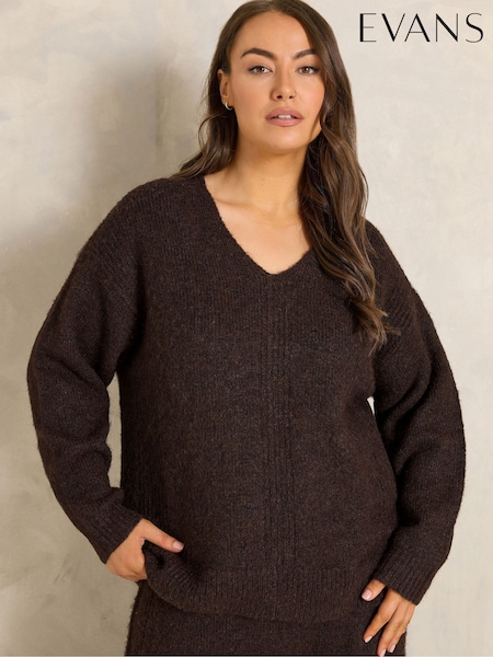 Қоңыр - Evans Knitted V-neck Jumper
