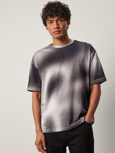 Monochrome Spray Dip Dye T-Shirt (278225) | €11