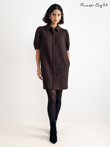 Brown - Phase Eight Yasmine Short Dress