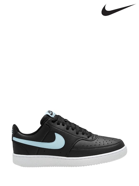Nike Black/Glacier Blue Court Vision Low Trainers (278597) | €51