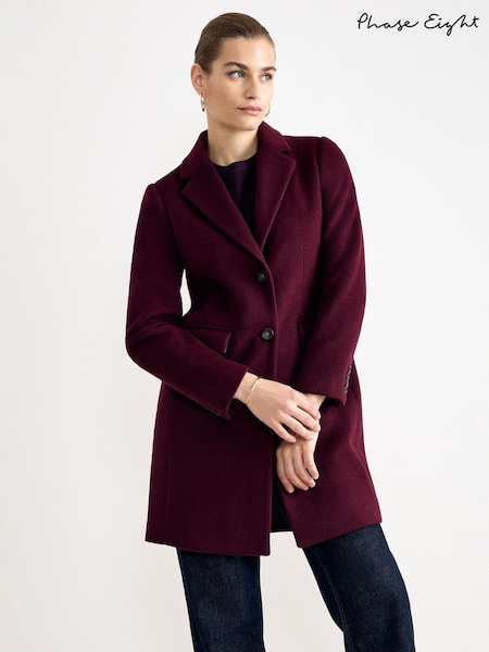Red - Phase Eight Lydia Wool Coat