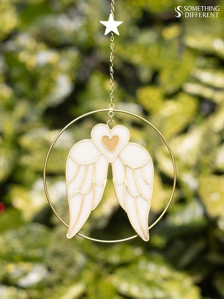 Something Different Angel Wing Resin And Metal Hanging Decoration