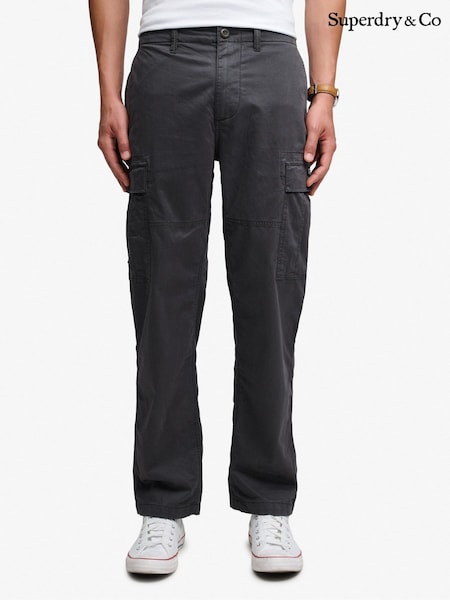 Black - Regular Superdry Regular Tapered Cargo Trousers