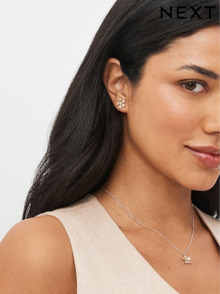 Sterlingsilber - Sparkle Flower Stud Earrings (279535) | 14 €