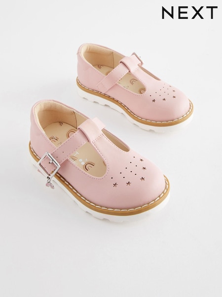 Pink Wide Fit (G) T-Bar Adjustable Buckle Shoes (279543) | R$ 195 - R$ 215