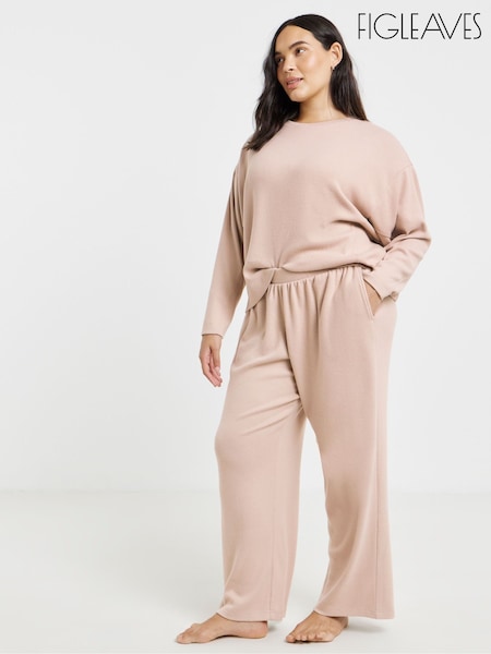 Nude - Figleaves Soft Knit Batwing Lounge Set