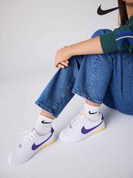 Nike White/Blue Youth Cortez Trainers (279711) | €79