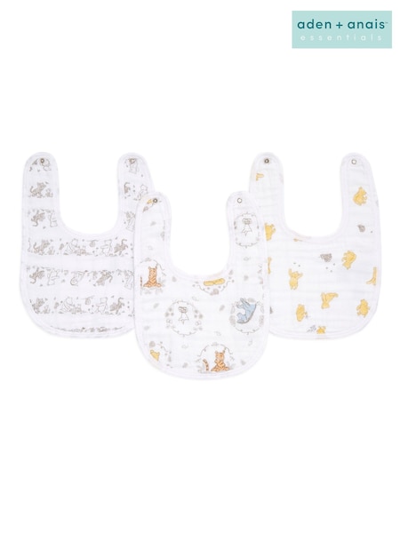 Aden + Anais Essentials Disney Winnie + Friends Snap Bibs 3 Pack (279833) | 24 zł