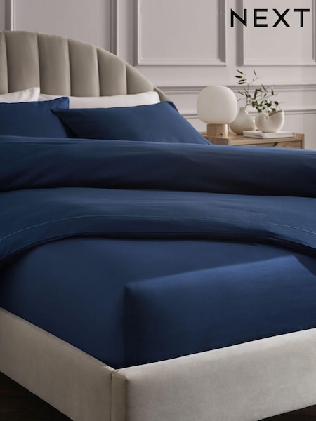 Navy 300 Thread Count Collection Luxe 100% Cotton Deep Fitted Sheet (280000) | €24 - €39