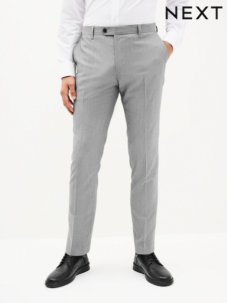 Light Grey Skinny Fit Stretch Smart Trousers (280164) | €32