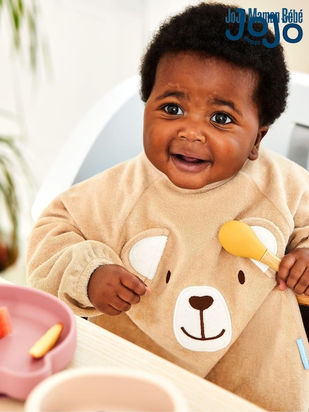 JoJo Maman Bébé Natural Bear Towelling Bib (280253) | €7.50