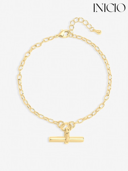 Gold Tone - Inicio T-bar Bracelet Gift Pouch