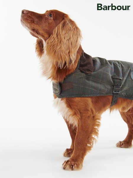 Barbour® Olive Green Tartan Wax Dog 100% Cotton Coat (280381) | €42