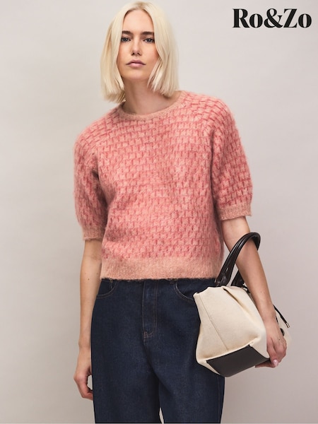 Κόκκινο - Ro&zo Stitch Brushed Knit Top With Wool