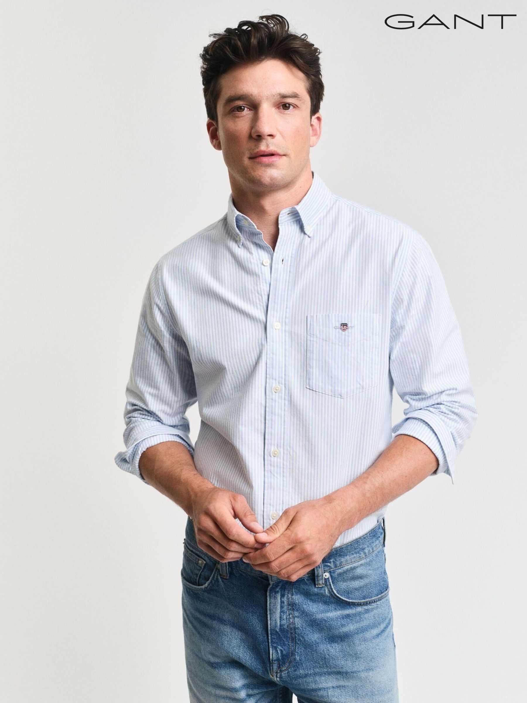 Men's, GANT, Stripe, 100% Cotton, Shirts | Next Turkey